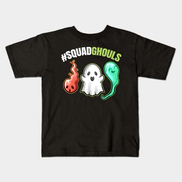 SquadGhouls Squad Of Ghouls Ghosts Spirits Halloween Kids T-Shirt by SinBle